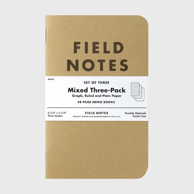 Field Notes Mixed Paper 3-Pack