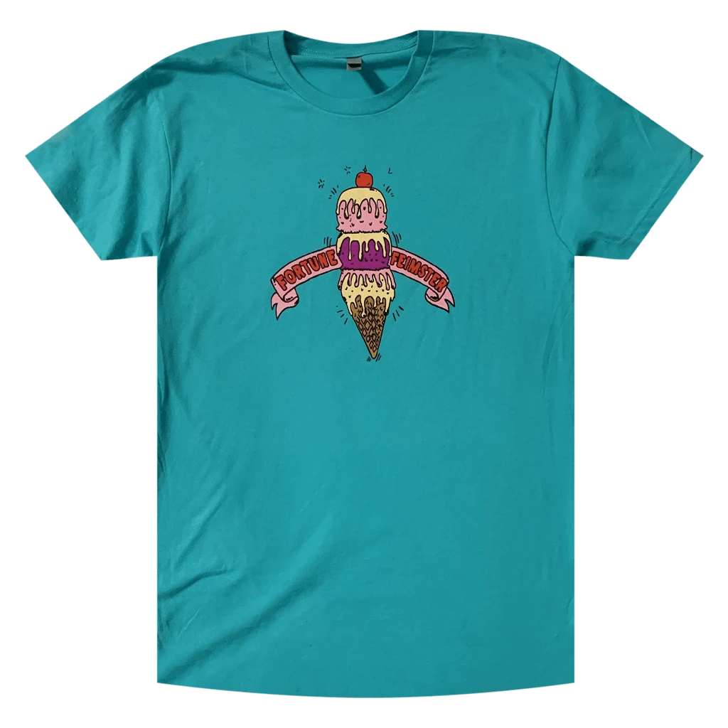 Fortune Feimster Ice Cream Cone - Teal T-Shirt New Merch 1 Fortune Feimster Ice Cream Cone - Teal T-Shirt New Merch
