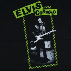 Elvis Costello New Merch Green Checkerboard T-Shirt