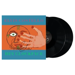 Elvis Costello Signed Hey Clockface - 12" Vinyl