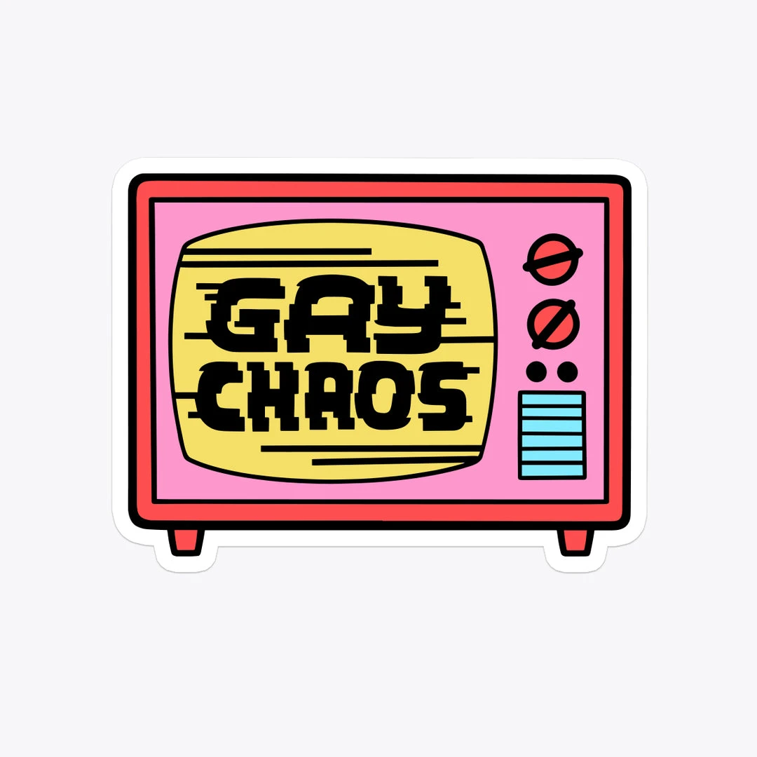 Autostraddle Gay Chaos Sticker 2 Autostraddle Gay Chaos Sticker