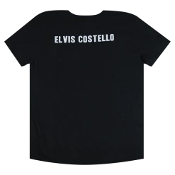 Elvis Costello New Merch Stand Up Bass Portrait Black T-Shirt