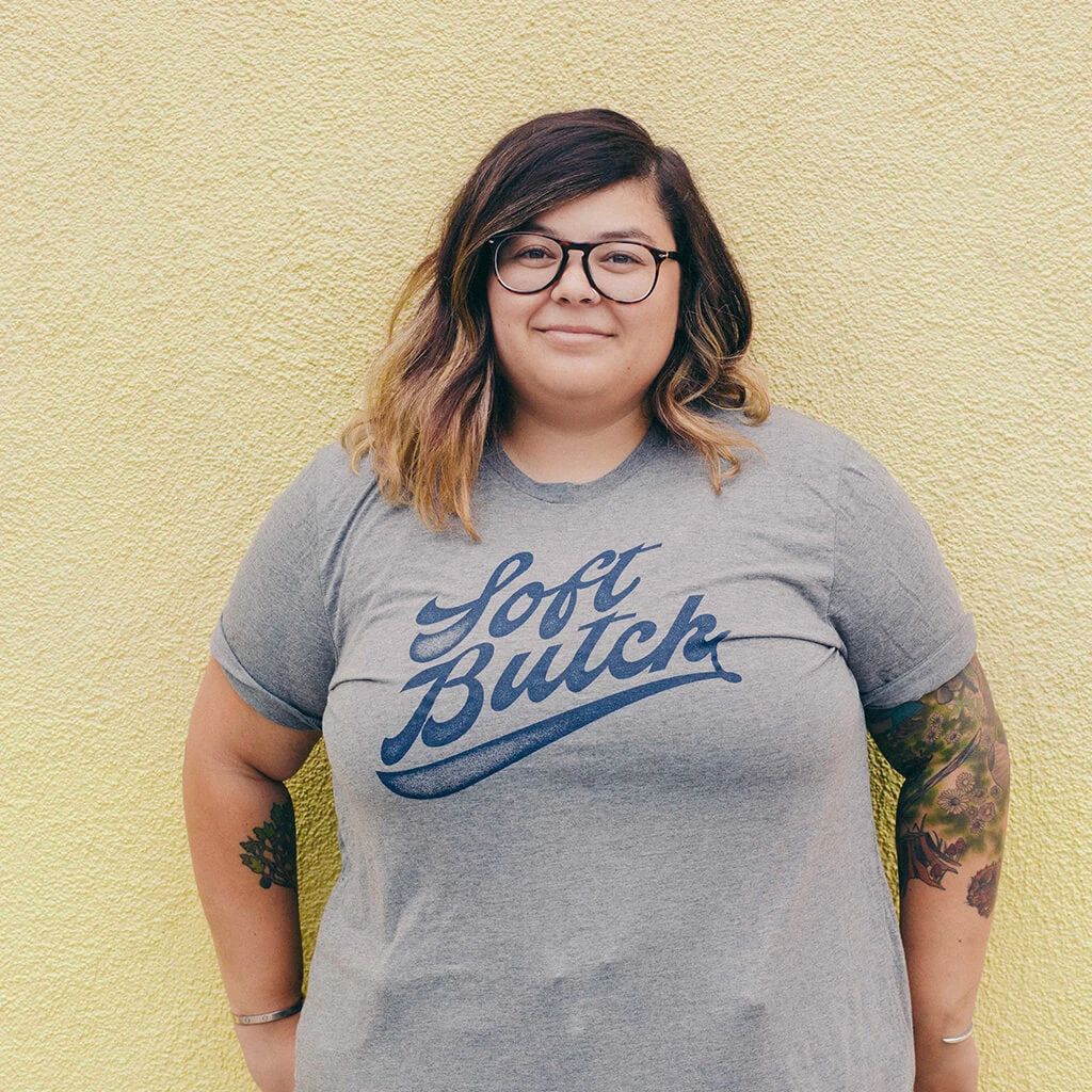 Autostraddle New Merch Soft Butch Grey Tri-Blend 5 Autostraddle New Merch Soft Butch Grey Tri-Blend