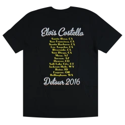 Elvis Costello New Merch Vintage TV Black T-Shirt