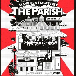 NIVA Save Our Stages Fest Live At The Parish - Hand Screen-Printed Poster New Merch
