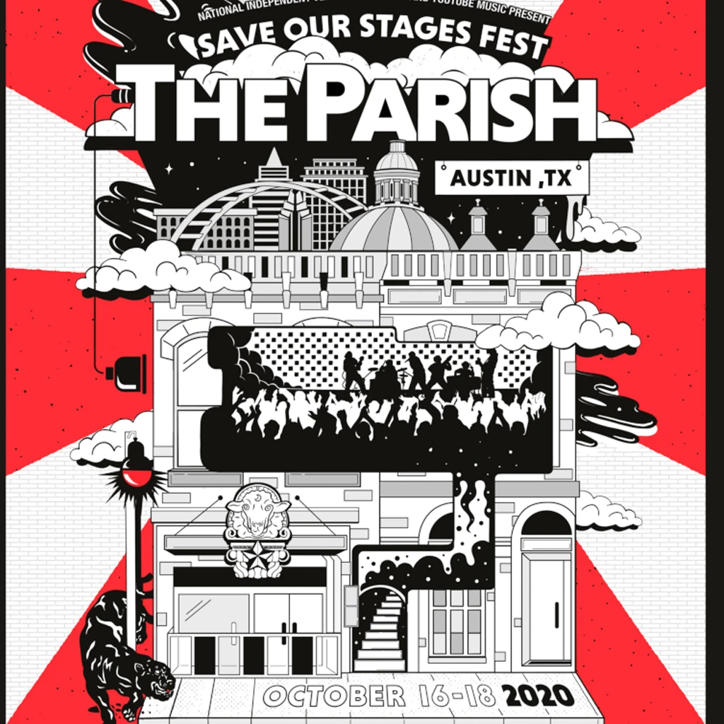NIVA Save Our Stages Fest Live At The Parish - Hand Screen-Printed Poster New Merch 2 NIVA Save Our Stages Fest Live At The Parish - Hand Screen-Printed Poster New Merch