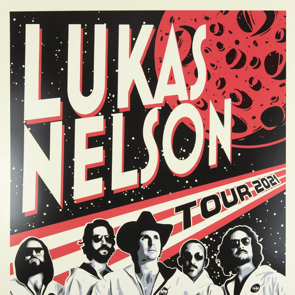 Lukas Nelson & Promise Of The Real Tour 2021 Moon Poster 2 Lukas Nelson & Promise Of The Real Tour 2021 Moon Poster
