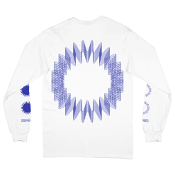 Deafheaven New Merch Waveform White Long Sleeve T-shirt