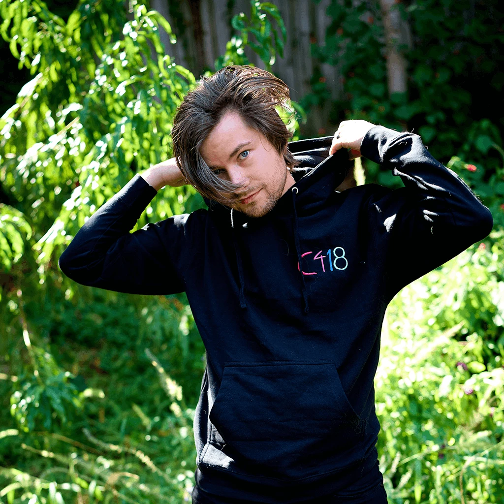 C418 Logo Black Hoodie New Merch 3 C418 Logo Black Hoodie New Merch