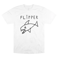 Flipper New Merch Classic Long Fish White T-Shirt